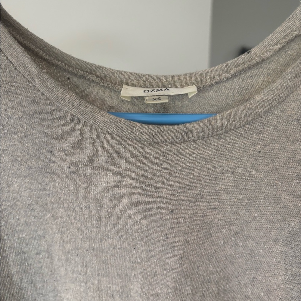 LOU TEE(Regen Silk Noil Jersey) speckled Heather Grey-size XS RV:$138 - Picture 8 of 16